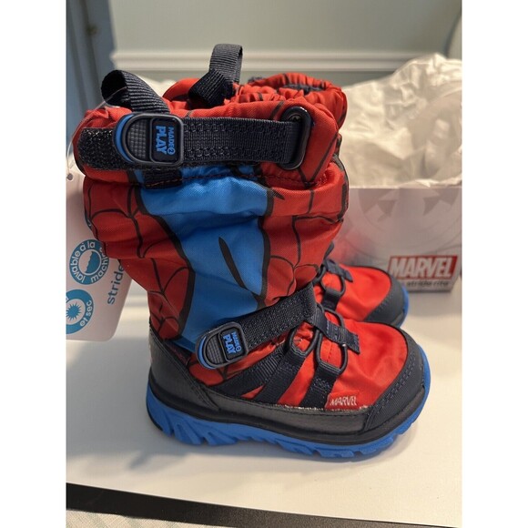 NIB - Marvel Stride Rite Spider-Man Sneaker Boot Boys 5M - Picture 2 of 7